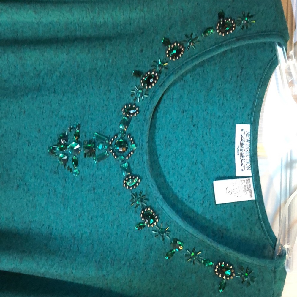 NWT New Direction Woman’s beaded top 2X - Picture 7 of 9
